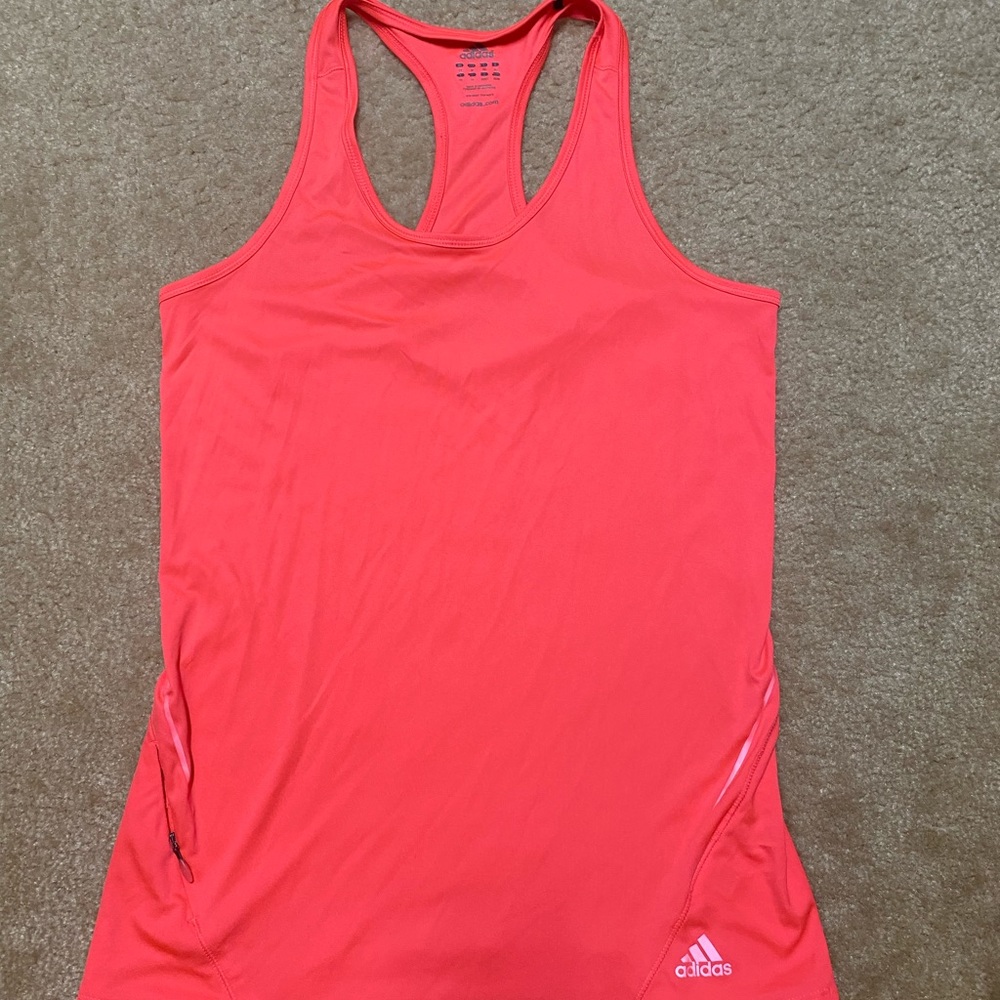 Woman’s Adidas Workout Tank Zip Pocket